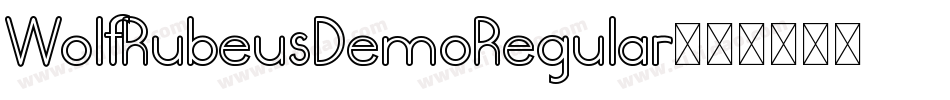 WolfRubeusDemoRegular字体转换