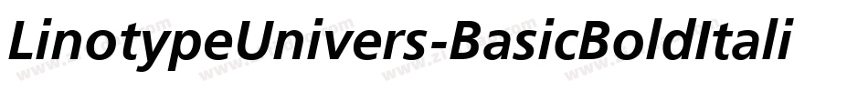 LinotypeUnivers-BasicBoldItalic字体转换