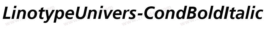 LinotypeUnivers-CondBoldItalic字体转换