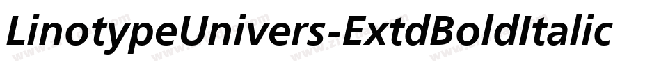 LinotypeUnivers-ExtdBoldItalic字体转换