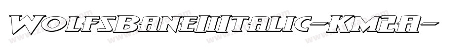 WolfsBaneIiItalic-Km2A字体转换