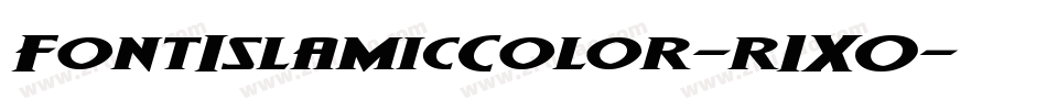 FontIslamicColor-r1XO字体转换