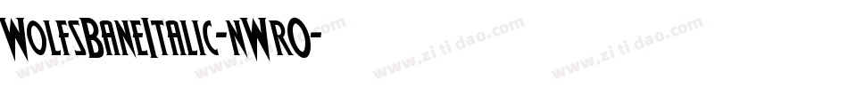 WolfsBaneItalic-nWrO字体转换