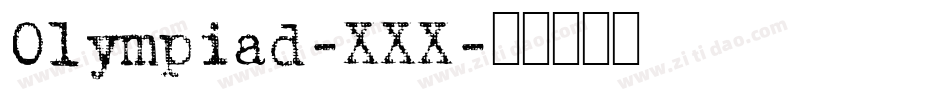 Olympiad-XXX字体转换