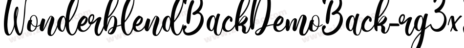 WonderblendBackDemoBack-rg3xB字体转换 WonderblendBackDemoBack-rg3xB字体转换