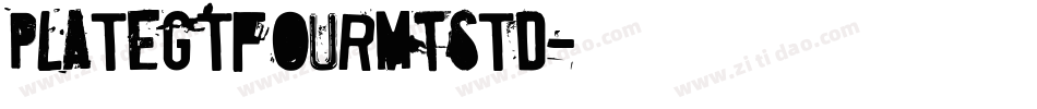 PlateGtFourMTStd字体转换