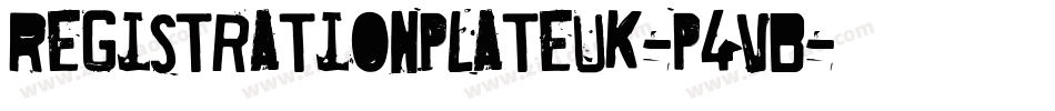 RegistrationPlateUk-P4vB字体转换