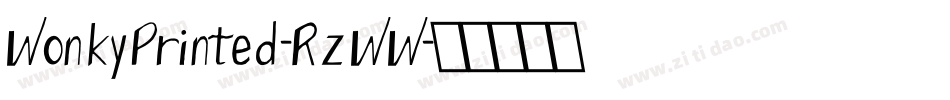 WonkyPrinted-RzWW字体转换