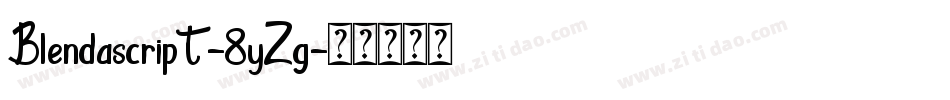 Blendascript-8yZg字体转换