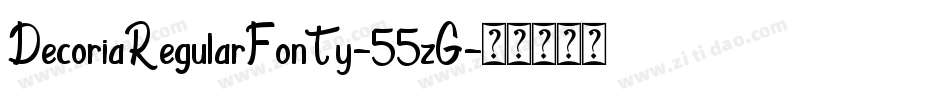 DecoriaRegularFonty-55zG字体转换