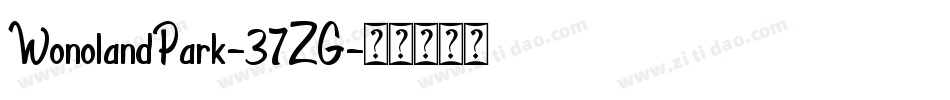 WonolandPark-37ZG字体转换