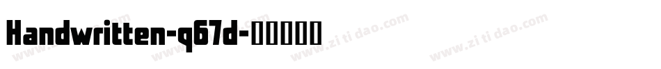 Handwritten-q67d字体转换