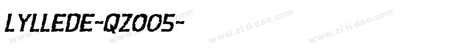 Lyllede-qZo05字体转换