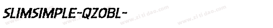 SlimSimple-qZoBl字体转换