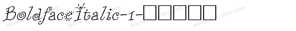 BoldfaceItalic-1字体转换