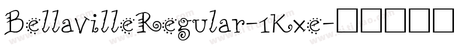 BellavilleRegular-1Kxe字体转换