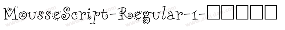MousseScript-Regular-1字体转换