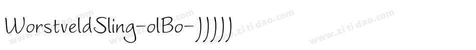 WorstveldSling-olBo字体转换