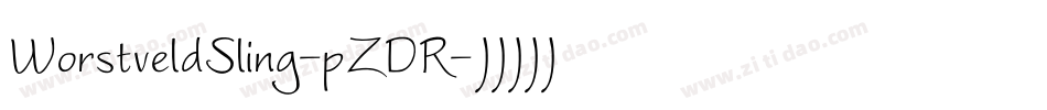 WorstveldSling-pZDR字体转换 WorstveldSling-pZDR字体转换