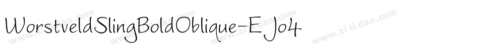 WorstveldSlingBoldOblique-EJo4字体转换