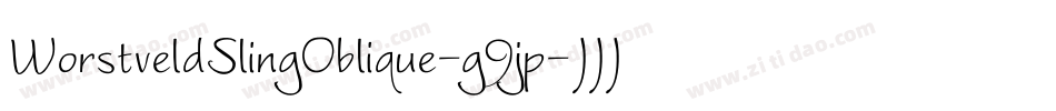 WorstveldSlingOblique-g9jp字体转换