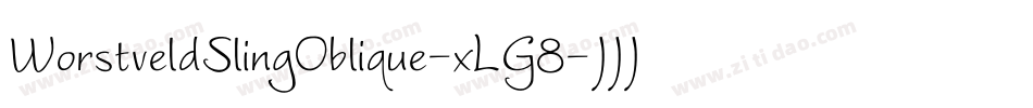 WorstveldSlingOblique-xLG8字体转换