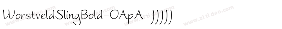 WorstveldSlingBold-OApA字体转换