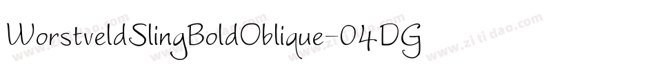 WorstveldSlingBoldOblique-04DG字体转换