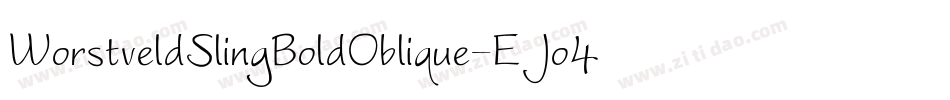 WorstveldSlingBoldOblique-EJo4字体转换