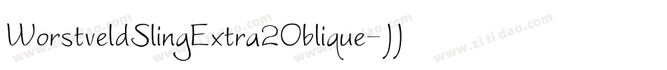 WorstveldSlingExtra2Oblique字体转换
