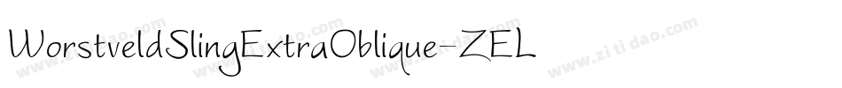 WorstveldSlingExtraOblique-ZELJ字体转换