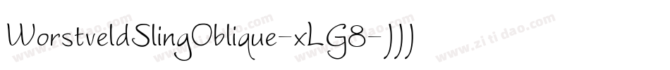 WorstveldSlingOblique-xLG8字体转换