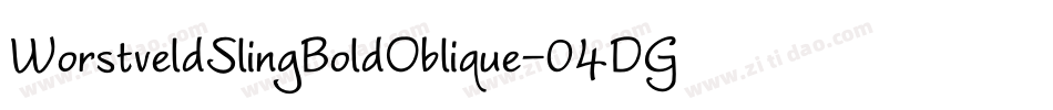 WorstveldSlingBoldOblique-04DG字体转换