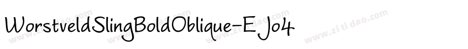WorstveldSlingBoldOblique-EJo4字体转换
