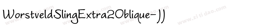 WorstveldSlingExtra2Oblique字体转换