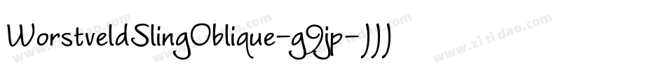 WorstveldSlingOblique-g9jp字体转换