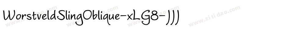 WorstveldSlingOblique-xLG8字体转换