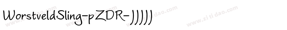 WorstveldSling-pZDR字体转换 WorstveldSling-pZDR字体转换