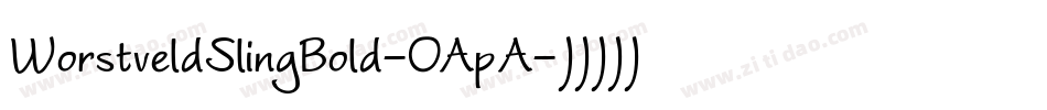 WorstveldSlingBold-OApA字体转换