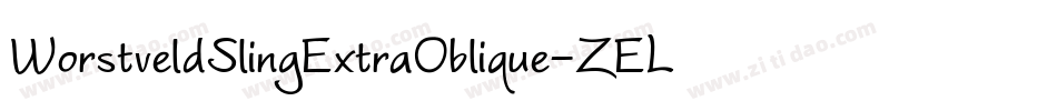WorstveldSlingExtraOblique-ZELJ字体转换