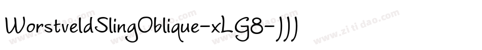 WorstveldSlingOblique-xLG8字体转换
