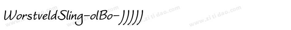 WorstveldSling-olBo字体转换