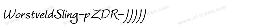 WorstveldSling-pZDR字体转换 WorstveldSling-pZDR字体转换