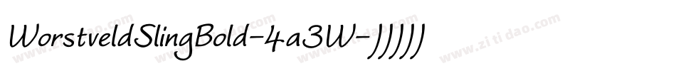 WorstveldSlingBold-4a3W字体转换 WorstveldSlingBold-4a3W字体转换