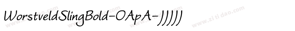 WorstveldSlingBold-OApA字体转换