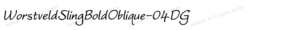 WorstveldSlingBoldOblique-04DG字体转换