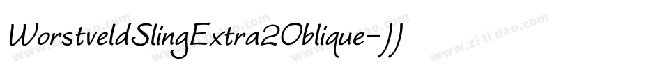 WorstveldSlingExtra2Oblique字体转换