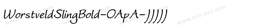 WorstveldSlingBold-OApA字体转换