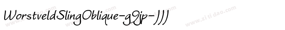 WorstveldSlingOblique-g9jp字体转换