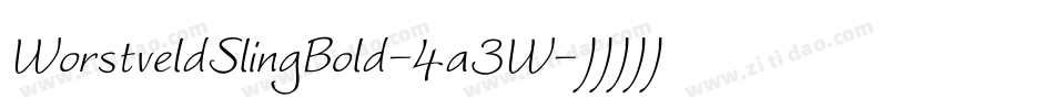 WorstveldSlingBold-4a3W字体转换 WorstveldSlingBold-4a3W字体转换